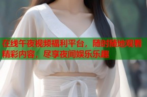 在线午夜视频福利平台，随时随地观看精彩内容，尽享夜间娱乐乐趣