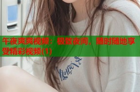 午夜爽爽视频：极致夜间，随时随地享受精彩视频(1)