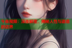 午夜视频：深夜解密，揭秘人性与道德的边界