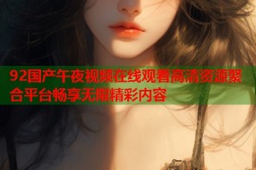 92国产午夜视频在线观看高清资源聚合平台畅享无限精彩内容
