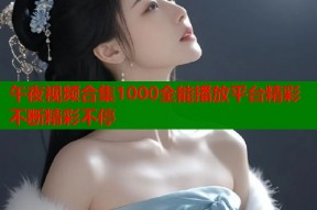 午夜视频合集1000全能播放平台精彩不断精彩不停